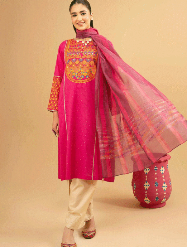 Printed - 2 Pc Cotton Viscose Suit