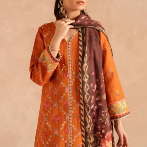 3 Piece - Embroidered Digital Printed Khaddar Suit