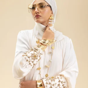 white abaya in new design
